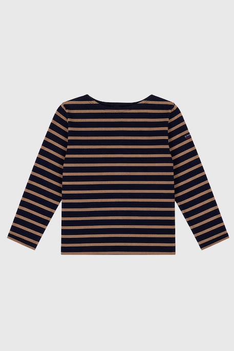 Fille-T-shirt, sous-pull-Marinière en coton épais enfant