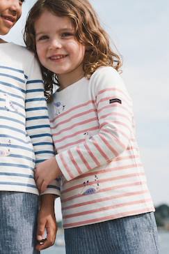 Garçon-T-shirt, polo, sous-pull-T-shirt-Marinière en coton épais enfant