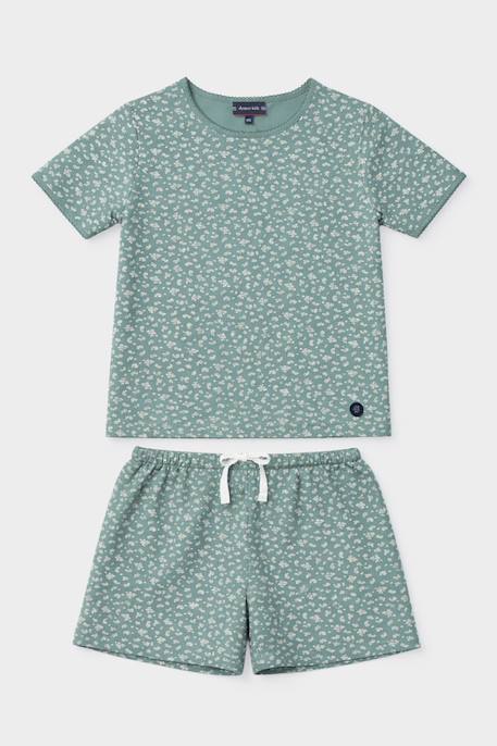 Pyjama short enfant fleurs - coton léger  - vertbaudet enfant