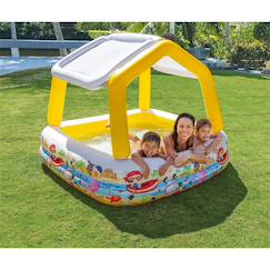 Jouet-Jeux de plein air-Piscine deluxe "sun shade" pataugeoire pour les petits