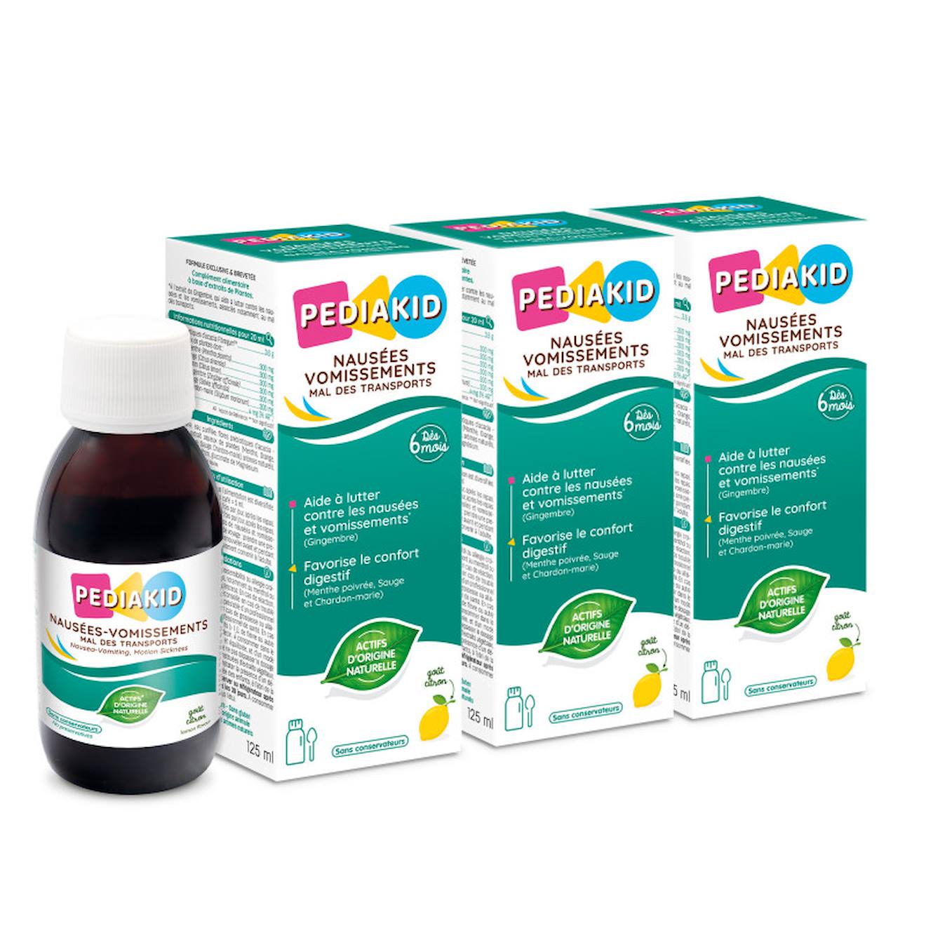 Sirop Nausées-vomissements Mal Des Transports Bébé Enfant X3 Multicolore