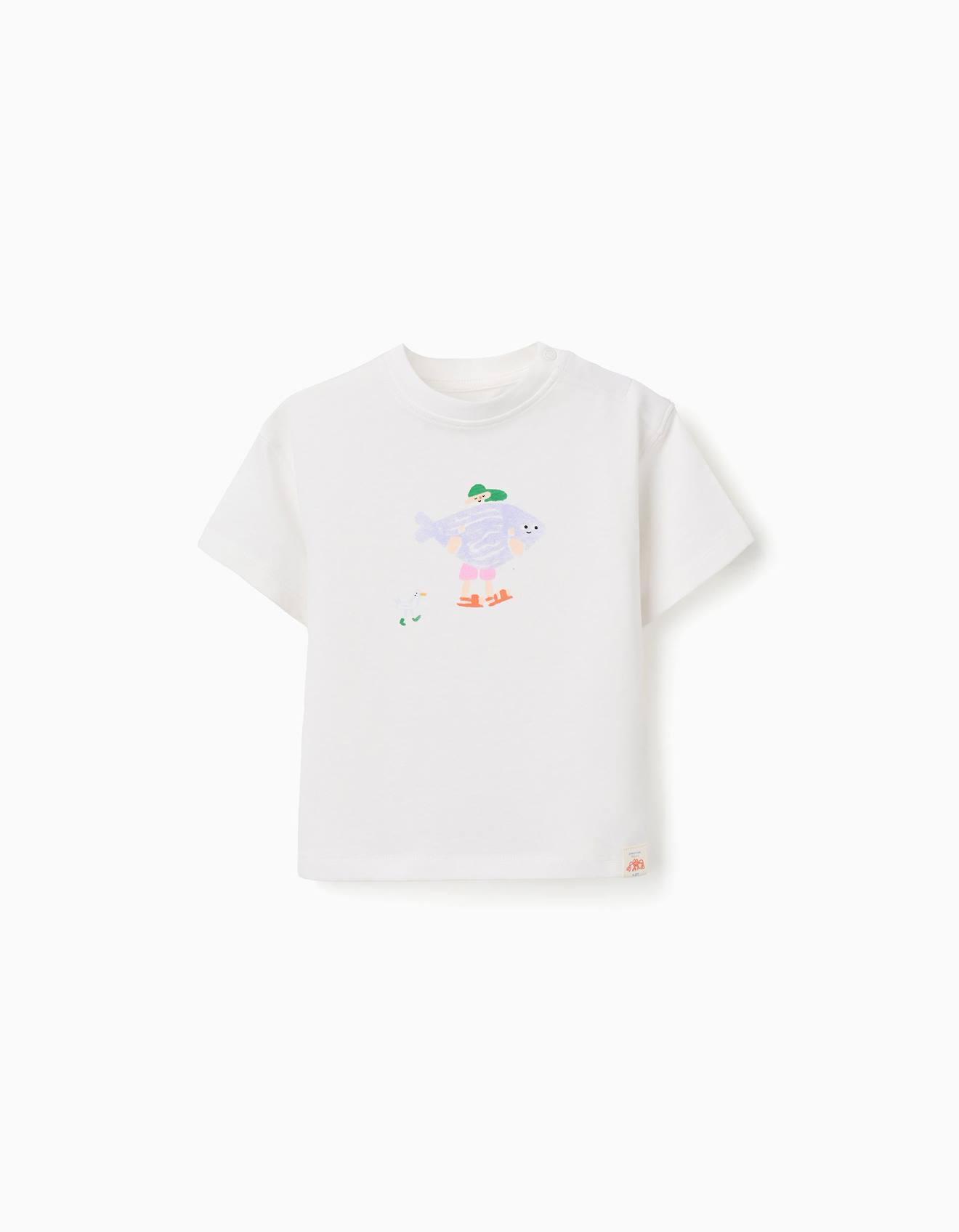 T-shirt En Coton Avec Imprim Carolina Celas X Zippy Blanc 15 €