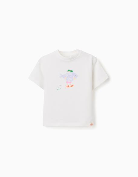 Bébé-T-shirt en coton avec imprimé carolina celas x zippy
