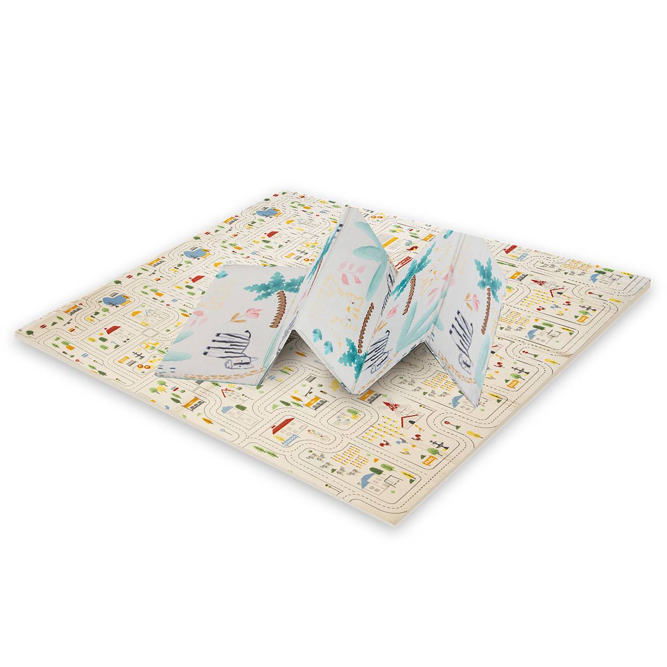 Tapis De Jeu Pliable Réversible Xxl Funmat Animaux-ville