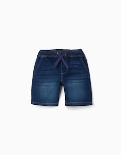 Short midi en jean à enfiler avec cordon  - vertbaudet enfant