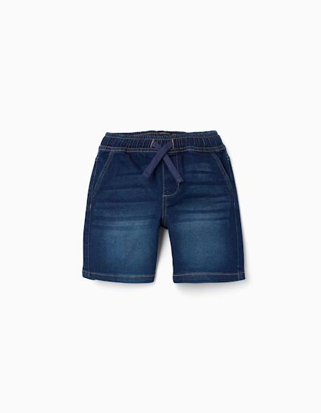 Short midi en jean à enfiler avec cordon  - vertbaudet enfant