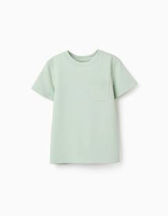 Garçon-T-shirt, polo, sous-pull-T-shirt en coton piqué avec poche