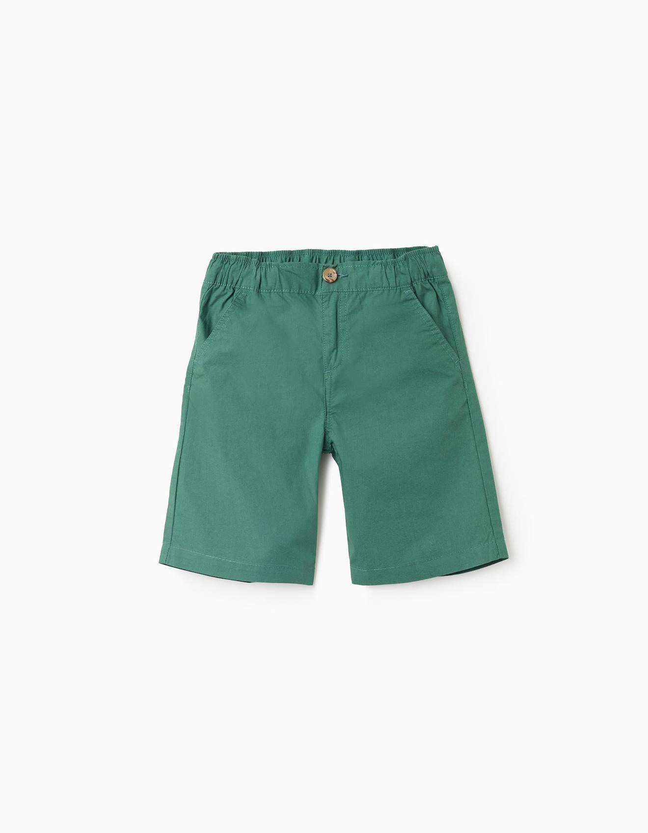 Short Chino Midi En Popeline Vert Fonc 17 €