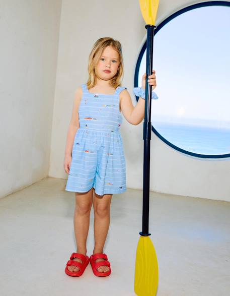 Fille-Combishort en coton avec imprimé carolina celas x zippy