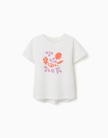 Fille-T-shirt, sous-pull-T-shirt-T-shirt en coton avec imprimé étoile de mer