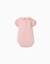 Body en coton avec col claudine Blanc+Rose clair 6 - vertbaudet enfant 