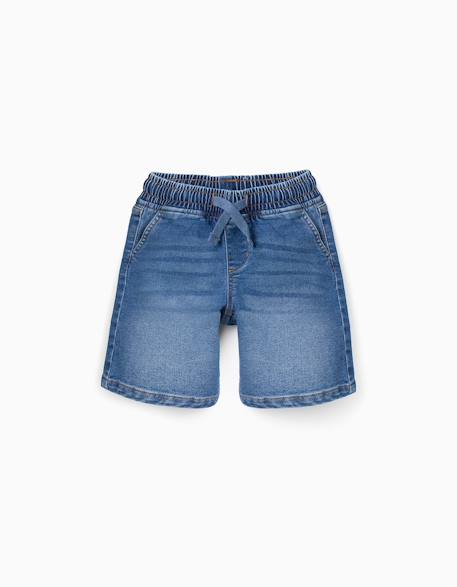 Short midi en jean à enfiler avec cordon  - vertbaudet enfant