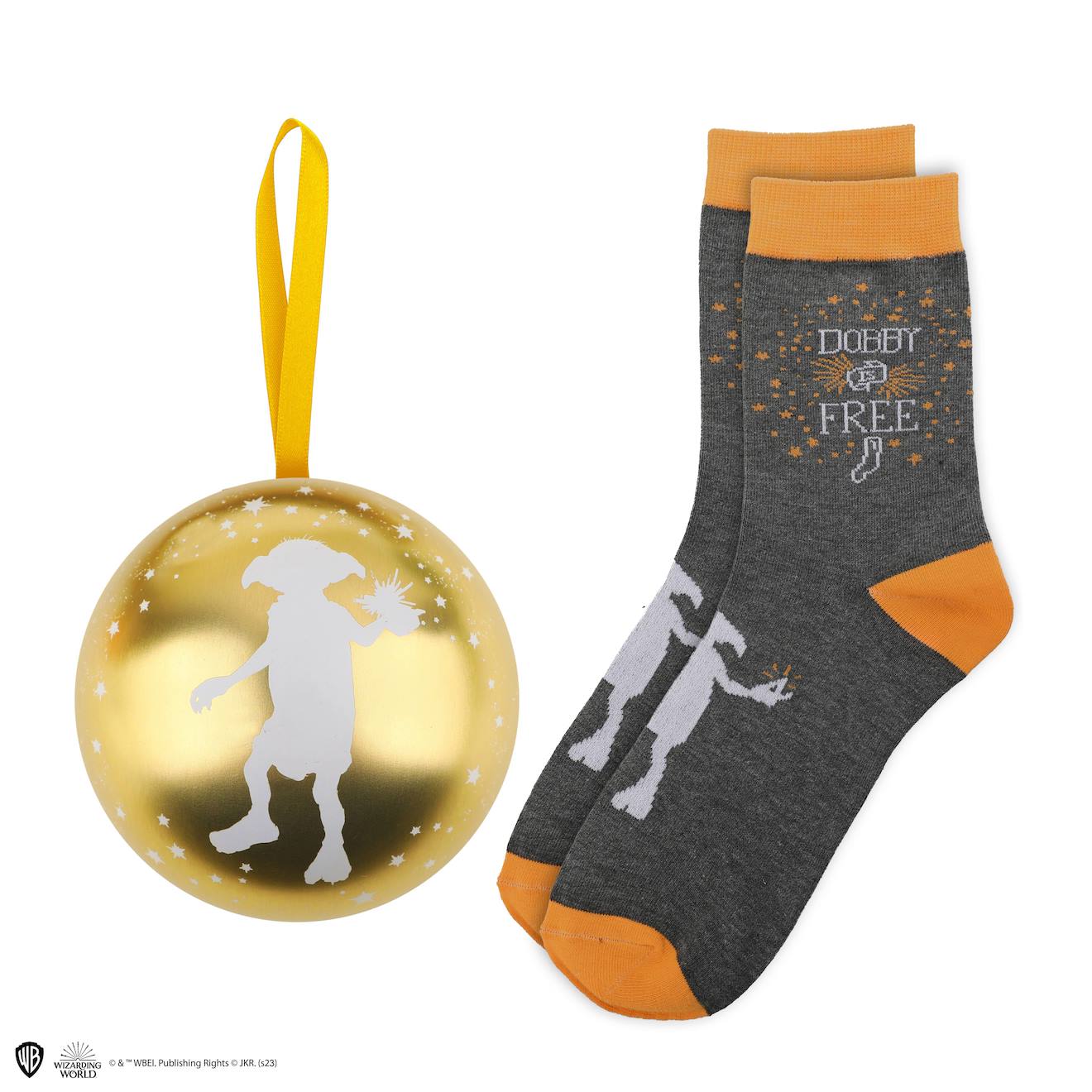 Capsule De Noël Avec Boule De Noël Et Chaussettes Dobby - Harry Potter Or