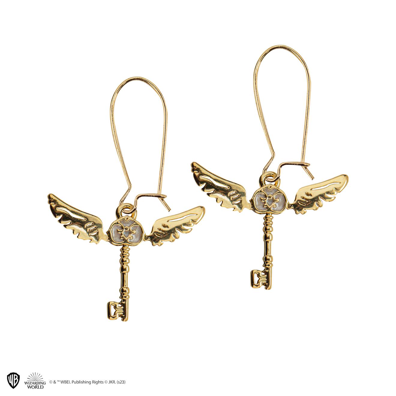 Boucles D'oreilles Clés Volantes - Harry Potter Or