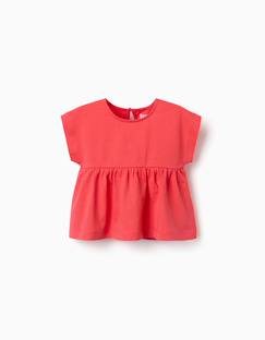 T-shirt en coton avec ourlet à volants  - vertbaudet enfant