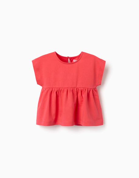 Bébé-T-shirt en coton avec ourlet à volants