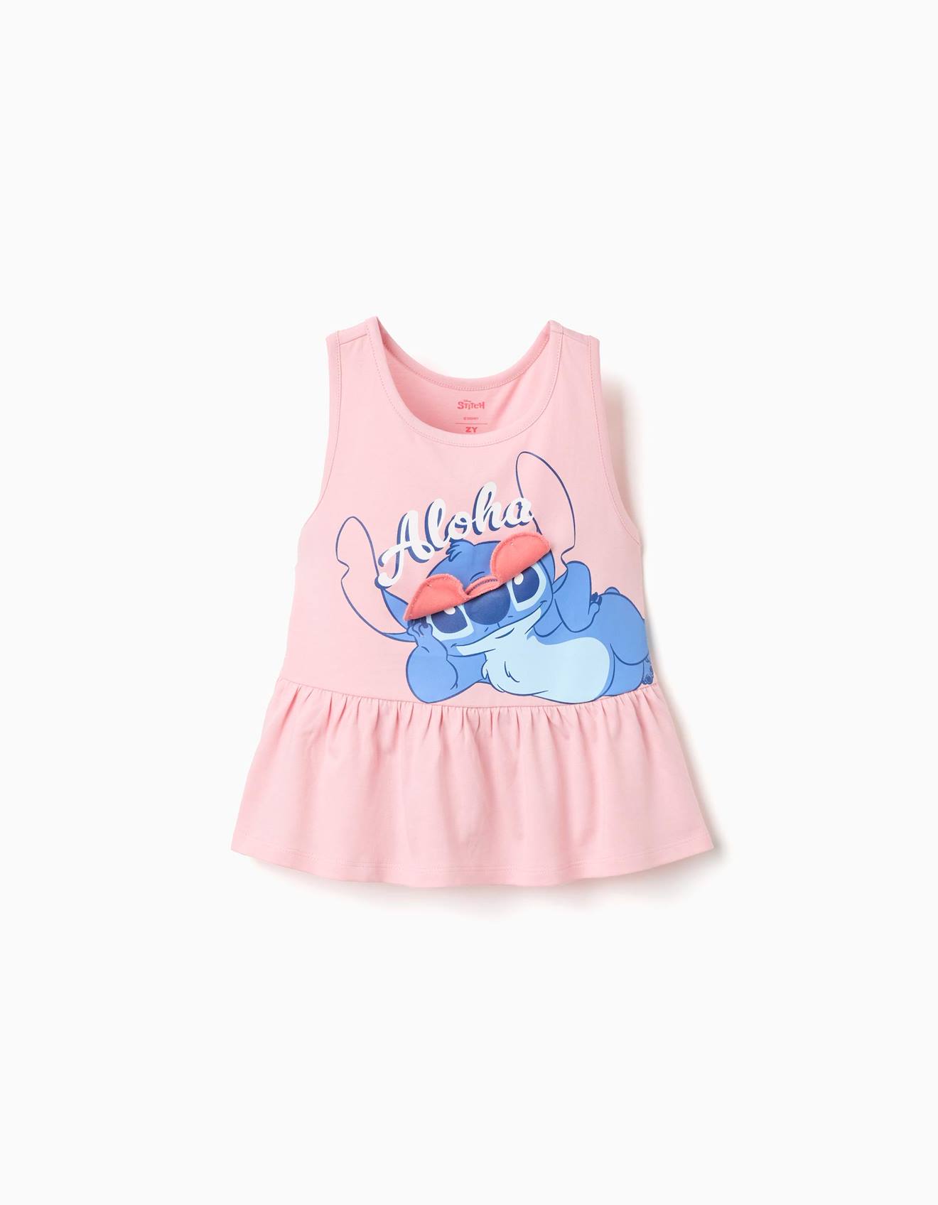 Dbardeur En Coton Avec Imprim Stitch Rose Clair 19 €