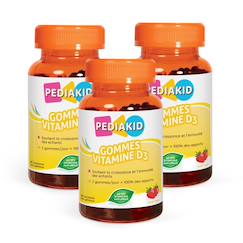 -Gommes vitamine d3 croissance os immunité enfant 60 oursons x2