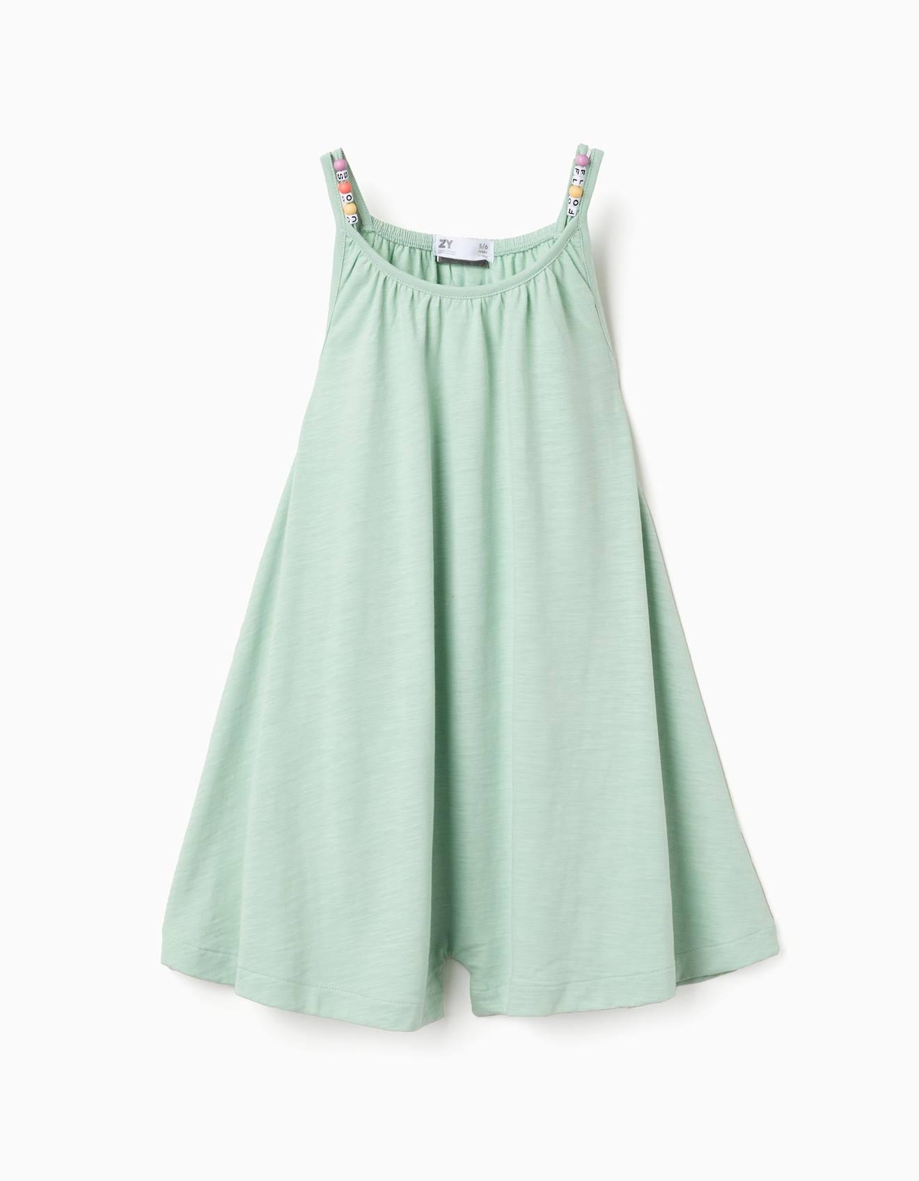 Combishort Sans Manches En Coton Jambe Large Vert Clair 16 €