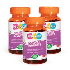 Puériculture-Petite parapharmacie-Gommes immunité 60 oursons - lot de 3