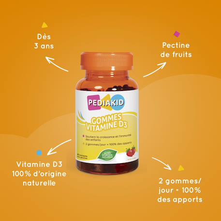 Gommes vitamine d3 60 oursons - lot de 2 MULTICOLORE 4 - vertbaudet enfant 