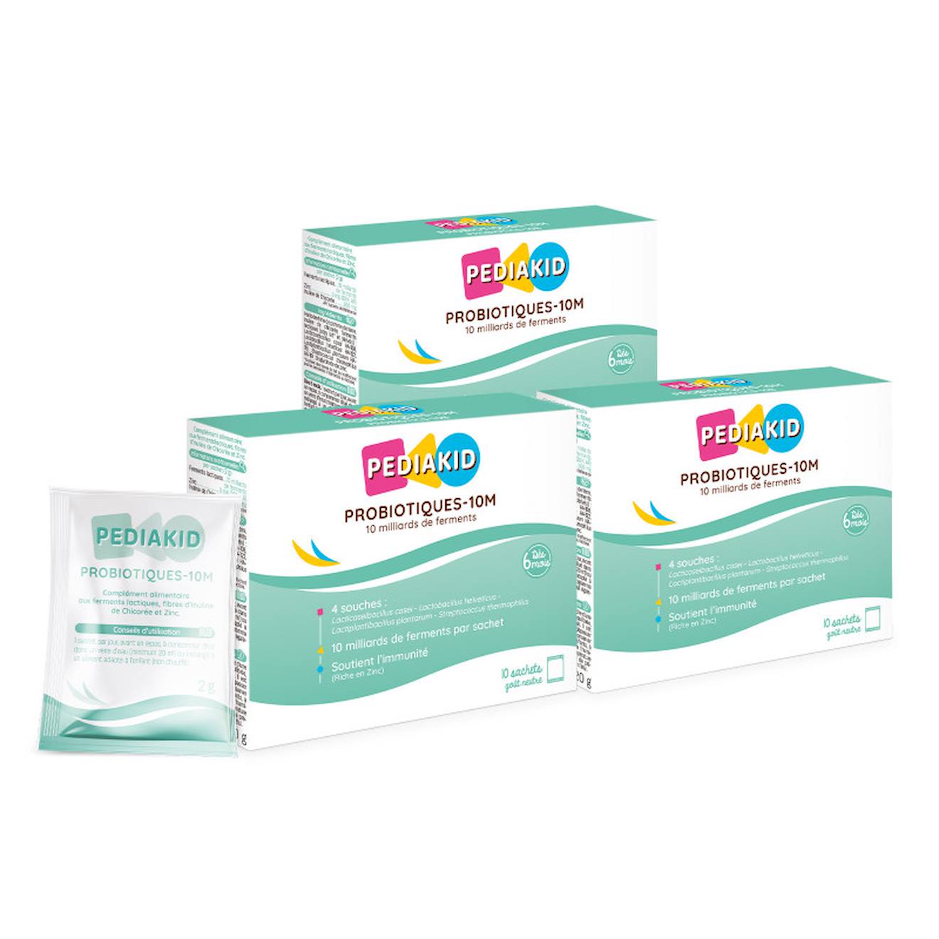 Probiotiques-10m Rééquilibre La Flore Intestinale 10 Sachets X3 Multicolore