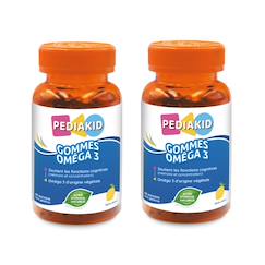Puériculture-Petite parapharmacie-Gommes oméga 3 60 oursons - lot de 2