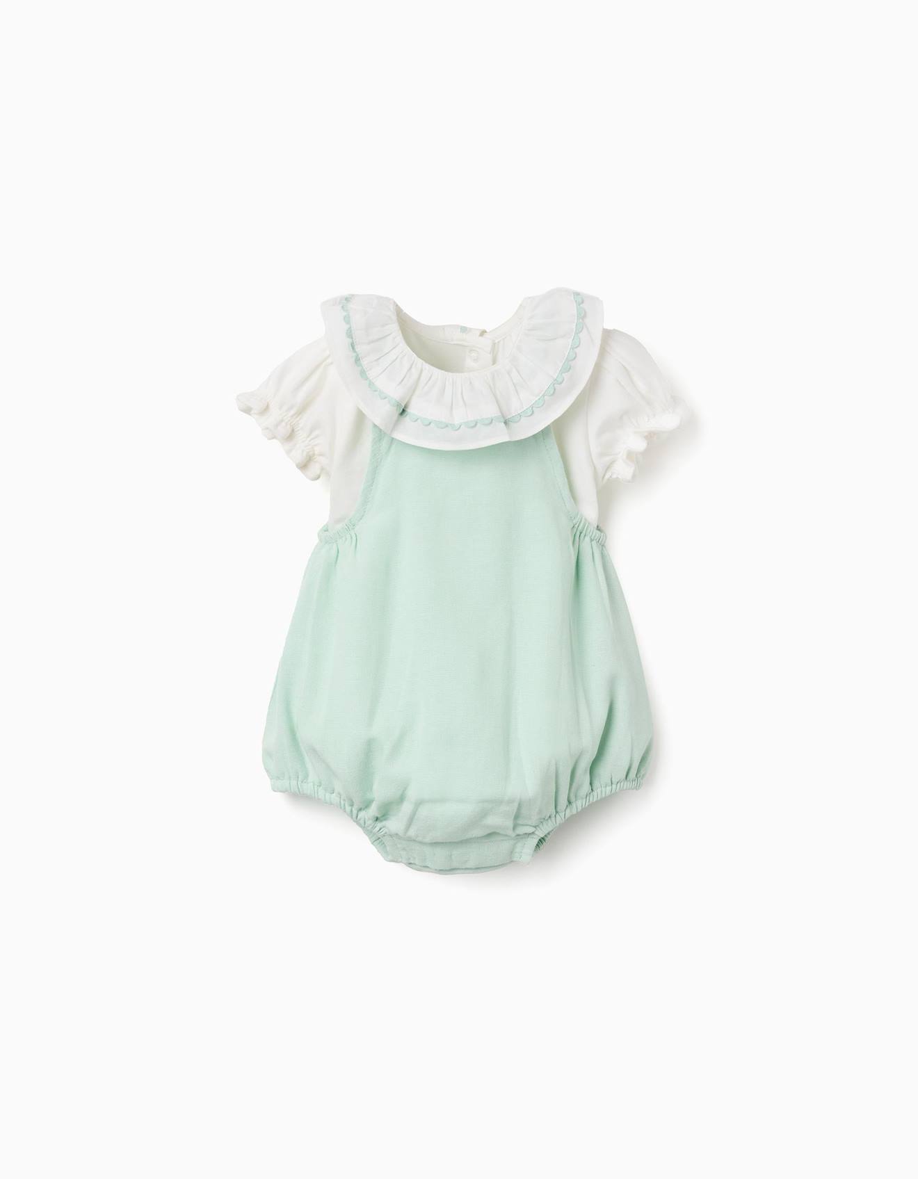 Body Manches Courtes Et Volants Barboteuse Vert Clair 26 €