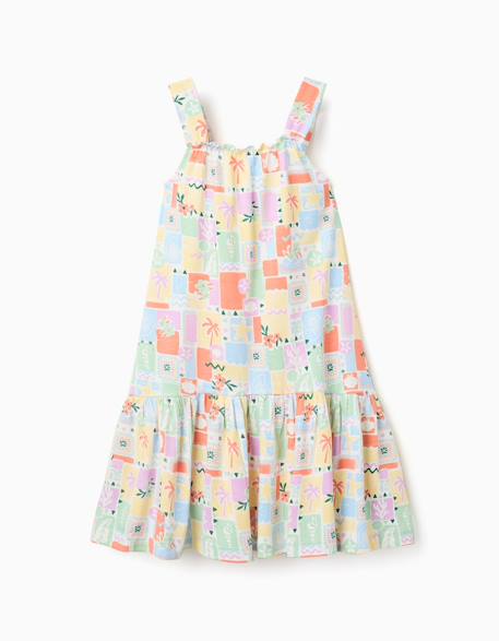 Robe sans manches en coton avec imprimé coloré  - vertbaudet enfant