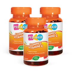 -Gommes vitamine c enfant énergie fatigue immunité 60 oursons x3