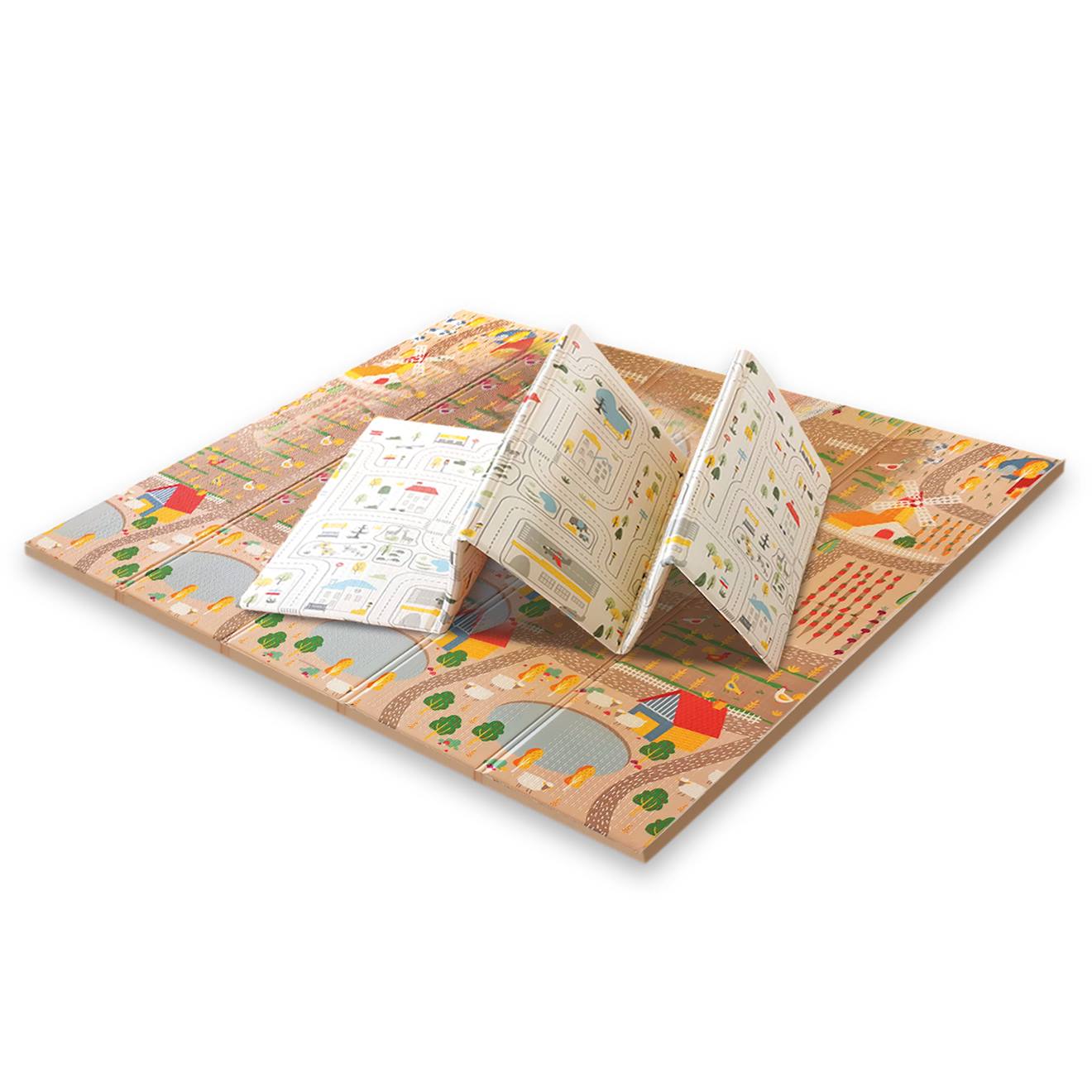 Tapis De Jeu Pliable Réversible Xxl Funmat Ferme-ville