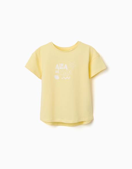 Fille-T-shirt en coton avec imprimé étoile de mer