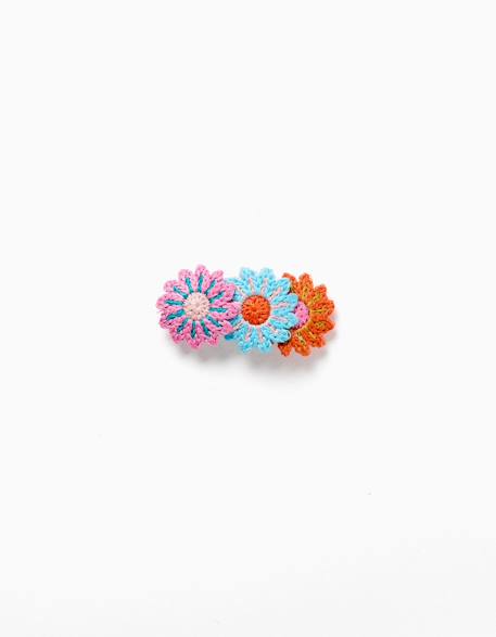 Bébé-Barrette à cheveux avec fleurs au crochet
