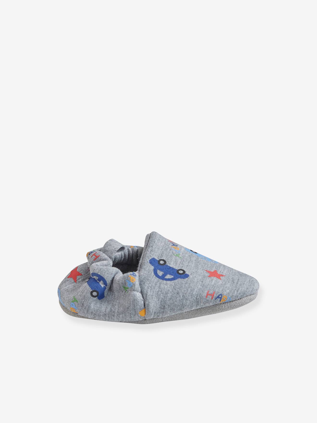 Chaussons De Parc Elastiques Bebe Garcon Gris Vertbaudet