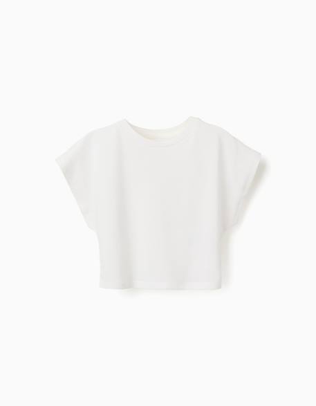 Fille-T-shirt, sous-pull-T-shirt-T-shirt court en coton