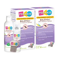 Puériculture-Traitement complet balépou anti-poux et lentes peigne inclus x2