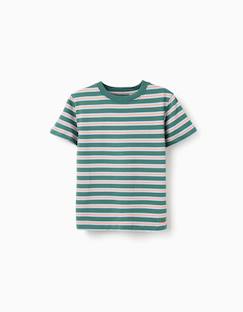 Garçon-T-shirt, polo, sous-pull-T-shirt-T-shirt en coton à rayures