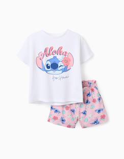 Ensemble t-shirt et short en coton avec imprimé stitch  - vertbaudet enfant