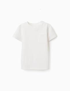 Garçon-T-shirt, polo, sous-pull-T-shirt en coton piqué avec poche