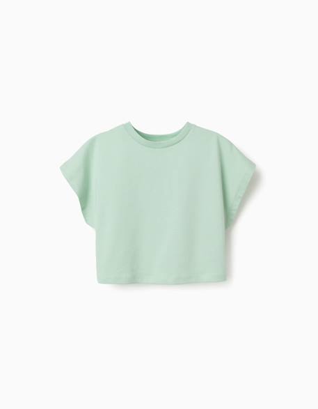 Fille-T-shirt, sous-pull-T-shirt-T-shirt court en coton