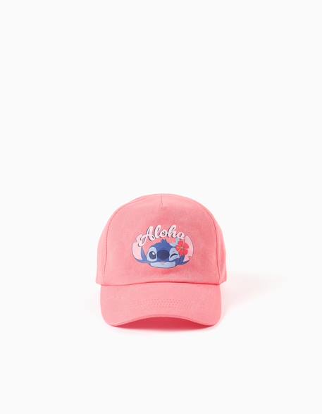 Casquette en sergé de coton avec imprimé stitch Rose 2 - vertbaudet enfant 