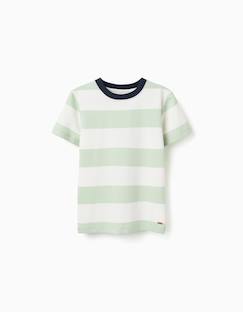 Garçon-T-shirt, polo, sous-pull-T-shirt en coton à rayures