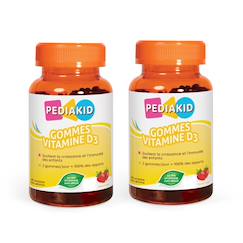 Puériculture-Petite parapharmacie-Gommes vitamine d3 60 oursons - lot de 2