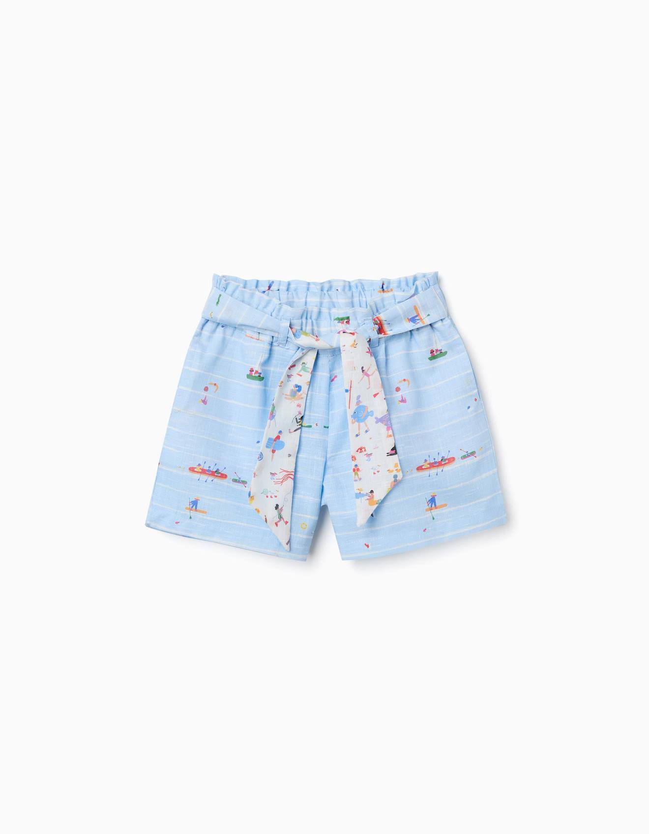 Short En Coton Avec Imprim Carolina Celas X Zippy Bleu Clair 30 €