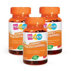 Puériculture-Petite parapharmacie-Gommes multivitaminées 60 oursons - lot de 3