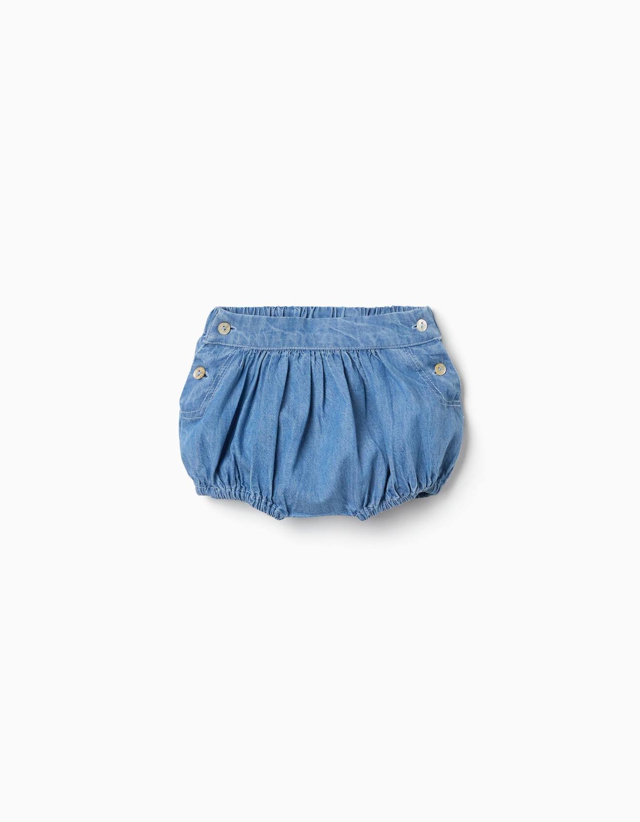 Short En Jean Avec Taille Et Ourlets lastiqus Bleu 19$