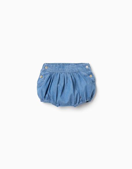 Bébé-Short-Short en jean avec taille et ourlets élastiqués