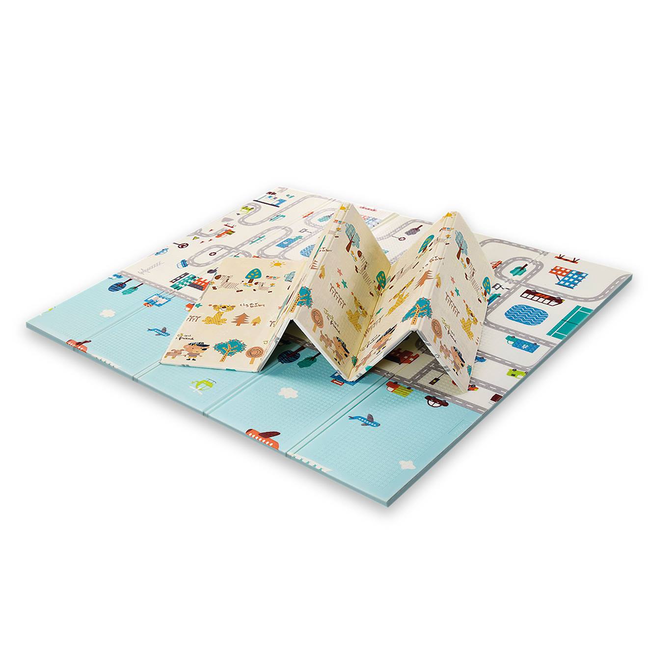 Tapis De Jeu Pliable Réversible Xxl Funmat Ville-forêt