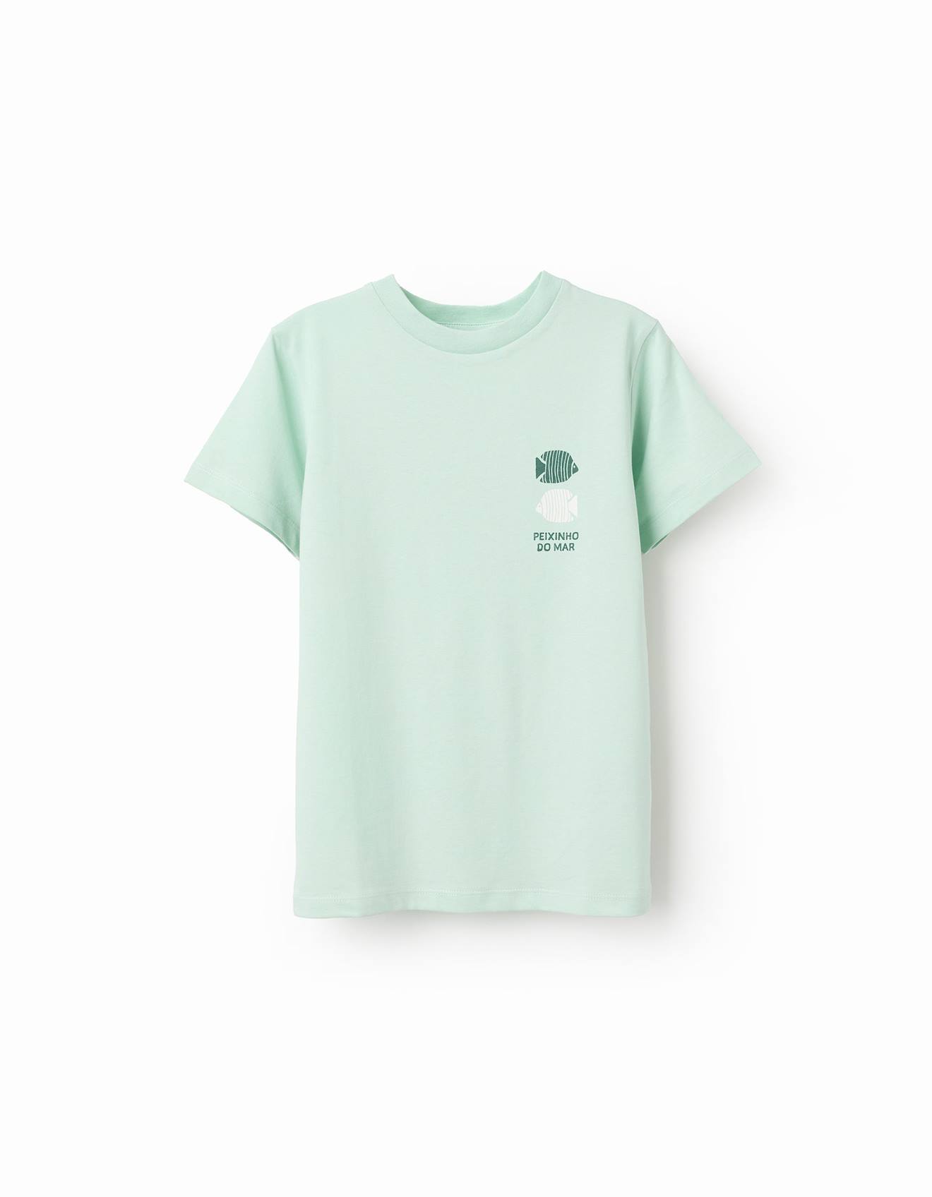 T-shirt En Coton Avec Imprim Sou Do Sol Vert Clair 7 €