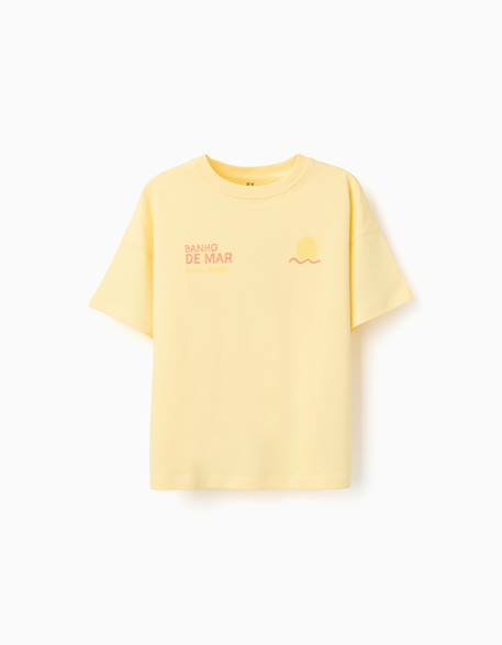 T-shirt en coton avec imprimé banho de mar  - vertbaudet enfant